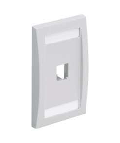 CFPE1WHY-PANDUIT-Placa de Pared Vertical Ejecutiva, Salida Para 1 Puerto Mini-Com, Con Espacios Para Etiquetas, Color Blanco