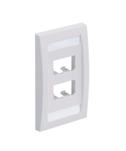 CFPE4IWY-PANDUIT-Placa de Pared Vertical Ejecutiva, Salida Para 4 Puertos Mini-Com, Con Espacios Para Etiquetas, Color Blanco Mate