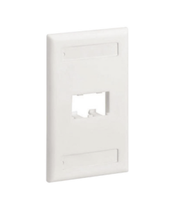 CFPL2IWY - CFPL2IWY-PANDUIT-Placa de Pared Vertical Clásica, Salida Para 2 Puertos Mini-Com, Con Espacios Para Etiquetas, Color Blanco Mate - Relematic.mx - CFPL2IWY-p