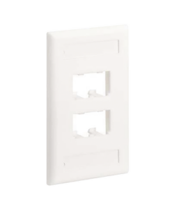 CFPL4IWY - CFPL4IWY-PANDUIT-Placa de Pared Vertical Clásica, Salida Para 4 Puertos Mini-Com, Con Espacios Para Etiquetas, Color Blanco Mate - Relematic.mx - CFPL4IWY-p