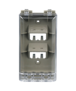 CFPWR4CIG-PANDUIT-Placa de Pared Vertical, Resistente al Agua con Protección IP56, Acepta 4 Módulos Mini-Com, Color Gris