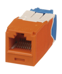 CJ6X88TGOR - CJ6X88TGOR-PANDUIT-Conector Jack RJ45 Estilo TG, Mini-Com, Categoría 6A, de 8 posiciones y 8 cables, Color Naranja - Relematic.mx - CJ6X88TGOR-p