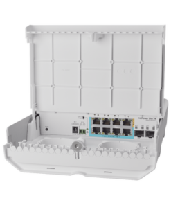 CSS610-1GI-7R-2SPLUSOUT-MIKROTIK-(CSS610-1Gi-7R-2S+OUT) netPower Lite 7R Switch Smart 7 puertos PoE Inverso Gigabit, 2 SFP+ 10G, para exterior 