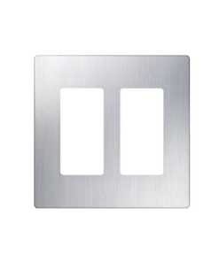 CW2SS-LUTRON ELECTRONICS-Tapa Color tipo metálico Satin para interruptor o dimmer Lutron, 2 gang, limpio y moderno
