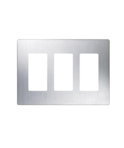 CW-3-SS - CW3SS-LUTRON ELECTRONICS-Placa de pared 3 espacio, para atenuador (dimmer), switch ó control remoto PICO inalámbrico. - Relematic.mx - CW3SS-p