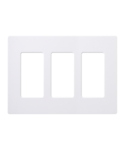 CW3WH-LUTRON ELECTRONICS-Tapa Color Blanco para interruptor o dimmer Lutron, 3 gang, limpio y moderno
