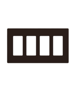 CW4-BR-LUTRON ELECTRONICS-PLACA DE PARED COLOR CAFÉ, 4 ESPACIOS