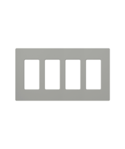 CW4-GR-LUTRON ELECTRONICS-PLACA DE PARED COLOR GRIS, 4 ESPACIOS