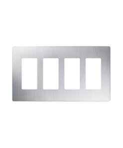 CW4-SS-LUTRON ELECTRONICS-PLACA DE PARED, COLOR SS 4 ESPACIOS