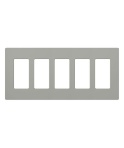 CW5-GR-LUTRON ELECTRONICS-PLACA DE PARED COLOR GRIS, 5 ESPACIOS