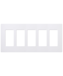 CW5WH-LUTRON ELECTRONICS-Placa de pared 5 espacios, para atenuador (dimmer), switch ó control remoto PICO inalámbrico