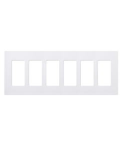CW6-WH - CW6-WH-LUTRON ELECTRONICS-Placa de pared 6 espacios, para atenuador (dimmer), switch ó control remoto PICO inalámbrico - Relematic.mx - CW6WH-p