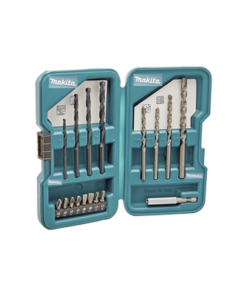 D-45836-MAKITA-Juego de accesorios multipropósito 17 piezas para metal, concreto, madera y puntas para atornillar.