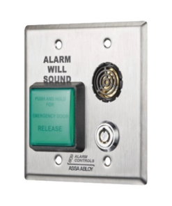 DE1B-ALARM CONTROLS-ASSA ABLOY-Estación de Egreso Temporizado con Zumbador 