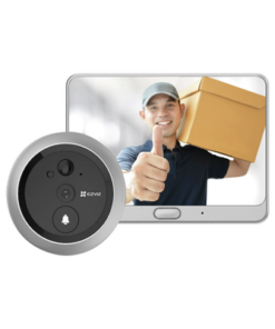 DP1C-EZVIZ-Videoportero Con Mirilla y Pantalla Wi-Fi de Batería Recargable / Para Instalarse en Puerta / Cámara 720P / Sensor PIR / Detección de Movimiento / Audio de Dos Vías  /  Uso en Interior