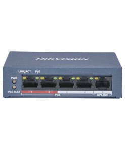 DS-3E0105P-E/M(B)-HIKVISION-Switch PoE+ / No Administrable / 4 Puertos 10/100 Mbps PoE+ (hasta 250 m) + 1 Puerto 10/100 Mbps Uplink /  35W