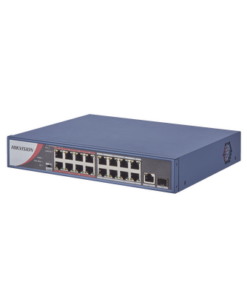 DS-3E0318P-E/M(B) - DS-3E0318P-E/M(B)-HIKVISION-Switch PoE+ / No Administrable / 16 Puertos 10/100 Mbps PoE+ / 1 Puerto 10/100/1000 Mbps + 1 Puerto SFP Uplink / PoE hasta 250 metros / 130 W - Relematic.mx - DS3E0318PE_M(B)-p