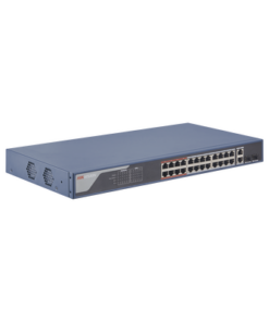 DS-3E1326P-EI - DS-3E1326P-EI-HIKVISION-Switch Monitoreable PoE+ / 24 puertos 10/100 Mbps PoE+ / 2 puertos 10/100/1000 Mbps + 2 puertos SFP de Uplink / PoE hasta 250 metros / conexión remota desde Hik-PartnerPro / 370 W - Relematic.mx - DS3E1326PEI-p
