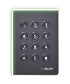DS-K1108MK - DS-K1108MK-HIKVISION-Lector de Tarjetas MIFARE y Contraseñas con LED Estético (Cambia a verde cuando apertura puerta)  / Exterior (IP65) / Wiegand o RS485 seleccionable en campo / - Relematic.mx - DSK1108MK-p