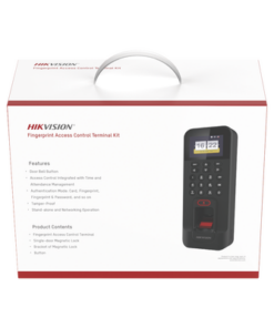 DS-KAS261 - DS-KAS261-HIKVISION-Kit de Control de Acceso TODO INCLUIDO con Lector de Huellas y Tarjetas / 3,000 Huellas / Compatible con App Hik-Connect / Incluye Electroimán  Botón de Salida y Montajes Z y L para imán (DS-K1T804) - Relematic.mx - DSKAS261-p