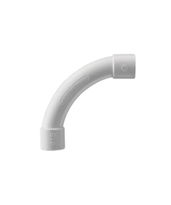 DX-40-140-GEWISS-Curva de radio estrecho para tubería rígida, recomendado para cables de datos, PVC Auto-extinguible, de 40 mm 