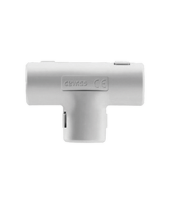DX-40-225-GEWISS-Unión en "T" para tubería rígida, recomendado para cable eléctrico, PVC Auto-extinguible, de 25 mm