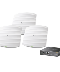 EAP110-KIT3-OC200-TP-LINK-KIT de 3 Puntos de Acceso Omada y 1 controlador, 802.11 b/g/n (2.4 GHz), hasta 300 Mbps, alimentación PoE pasivo, para montaje en techo, soporta hasta 50 clientes.