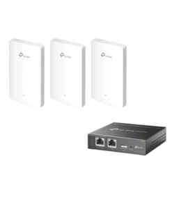 EAP225-WALL-KIT3-OC200 - EAP225-WALL-KIT3-OC200-TP-LINK-Kit de 3 Puntos de acceso Omada, 1 Controlador, doble banda 802.11ac, PoE 802.3af/at, MU-MIMO, MIMO 2x2 diseño placa de pared con tres puertos adicionales, soporta hasta 100 clientes. - Relematic.mx - EAP225WALLKIT3OC200-p