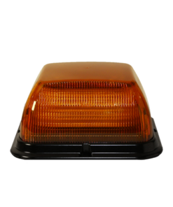 EB7185AAA-ECCO-Baliza LED Cuadrada, base de polipropileno reforzado, perfil medio, 12-24 VCC, 24 patrones de destellos, ámbar