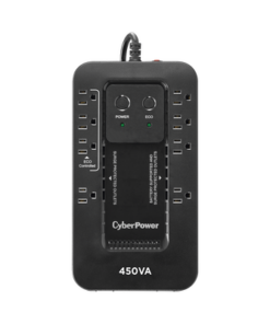 EC450G-CYBERPOWER-UPS de 450 VA/260 W, Topología Standby con Modo Ahorrador ECO, Entrada 120 Vca NEMA 5-15P, Con 8 Tomas NEMA 5-15R 