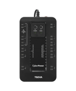 EC750G-CYBERPOWER-UPS de 750 VA/450 W, Topología Standby con Modo Ahorrador ECO, Entrada 120 Vca NEMA 5-15P, Con 12 Tomas NEMA 5-15R 