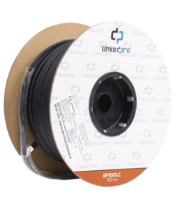 EF-100-LC-LINKEDPRO BY EPCOM-Carrete de Fibra Óptica Monomodo con Conectores LC-LC Duplex, Reforzada con Kevlar, de 100 Metros (328.08 Pies), Para Instalaciones Subterráneas por Tubería