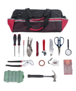 EP-2464-EPCOM POWERLINE-Kit de herramientas de reparación con 15 piezas, incluye maleta de herramientas.