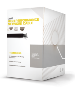 EP-CAT-5E-V2B-LINKEDPRO BY EPCOM-Bobina de Cable de 305 Metros (1000 Pies) Cat5e, Aleación de Cobre y Aluminio (CCA), Color Negro, Uso Interior