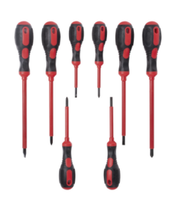 EP-NTK9-EPCOM POWERLINE-Juego de 8 Desarmadores con Aislante para Electricistas. 