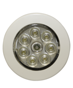 EW0220-ECCO-Mini luz de cortesía circular con bisel blanco de 2.8 pulgadas, 50 lumenes 