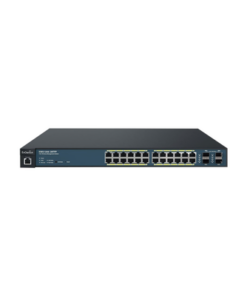 EWS1200-28TFP-ENGENIUS-Switch PoE Administrable  de 24 Puertos Gigabit, 4 Puertos SFP, Soporta Hasta 410 W con Opción de Controlador para Serie Neutron y Enturbo. 