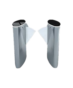 FBL5022-ZKTECO-Puerta de cortesía tipo FLAP bidireccional / 25 a 40 personas por minuto / Acabado de Lujo / Apertura-cierre en 1 segundo / Acero inoxidable / Indicadores LED / Alarma por acceso denegado