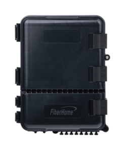 FDP-440A-FIBERHOME-Caja de Distribución de Fibra Óptica para 24 Empalmes, con 8 Acopladores SC/APC Simplex, Exterior IP55, Color Negro