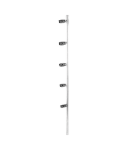 FENCEPOST4 - FENCEPOST4-YONUSA-Poste de esquina fabricado en tubo galvanizado con 5 aisladores instalados - Relematic.mx - FENCEPOST4-p