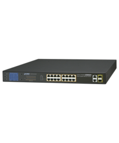 FGSW-1822VHP - FGSW-1822VHP-PLANET-Switch no administrable PoE+ Extended, Aislamiento VLAN de 16 puertos + 2 combo TP/SFP Gigabit y Pantalla - Relematic.mx - FGSW1822VHP-p