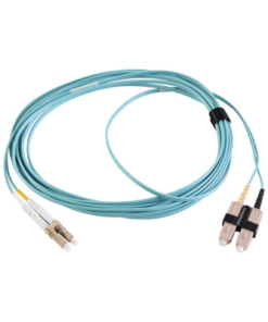 FJ2-LCSC5L-03AQ-SIEMON-Jumper de Fibra Óptica Multimodo 50/125 XGLO OM3, LC-SC Duplex, OFNR, Color Aqua, 3 Metros (9.84 Pies)