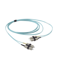 FJ2-SCSC5L-03AQ-SIEMON-Jumper de Fibra Óptica Multimodo 50/125 OM3 XGLO, SC-SC Duplex, OFNR, Color Aqua, 3 Metros (9.84 Pies)