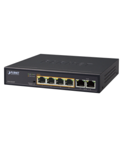 FSD-604HP - FSD-604HP-PLANET-Switch no administrable PoE+, 4 puertos 802.3af/at distancia 250 m + 2 puertos 10/100 de Uplink, Throughput: 0.89 Mpps, Fuente Interna - Relematic.mx - FSD604HP-p