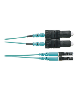 FX2ERLNSNSNM001-PANDUIT-Jumper de Fibra Optica Multimodo 50/125 OM3, LC-SC Duplex, OFNR (Riser), Color Aqua, 1 Metro (3.28 Pies)