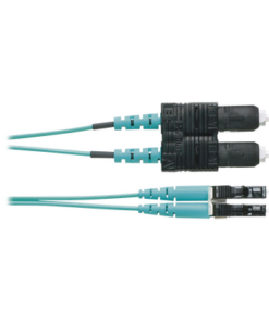 FZ2ERLNSNSNM003-PANDUIT-Jumper de Fibra Optica Multimodo 50/125 OM4, LC-SC Duplex, OFNR (Riser), Color Aqua, 3 Metros (9.84 Pies)