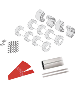GARD8-ARM-CAME-Kit de mástil para barreras GARD8 / Incluye 2 secciones tubulares de 4m / Incluye tiras reflejantes / Incluye unión central