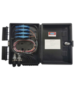 GFS-8G-FIBERHOME-Cierre de Empalme para 24 fusiones de fibra óptica, Interior/Exterior, con 8 acopladores SC/APC y splitter 1x8 SC/APC Incluido, IP65