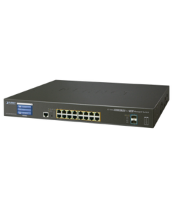 GS-5220-16UP2XV - GS-5220-16UP2XV-PLANET-Switch administrable L3 16 puertos gigabit c/PoE 802.3bt, 2 puertos 10G SFP+ con pantalla tactil (400W) - Relematic.mx - GS522016UP2XV-p