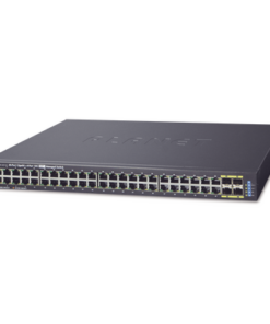 GS-5220-48T4X-PLANET-L2+ 48-Port 10/100/1000Mbps + 4-Port Shared SFP + 4-Port 10G SFP+ Managed Switch with Hardware Layer3 IPv4/IPv6 Static Routing